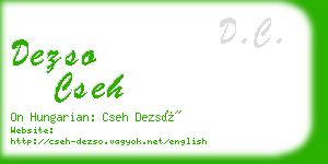 dezso cseh business card